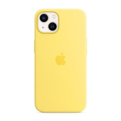 Чехол накладка iPhone 13 6.1" Silicone Case (Magsafe IC) Lemon Zest - фото 10612