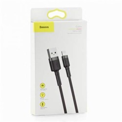кабель USB to Lightning Baseus Чёрно/Серый 1м 2,4А - фото 13309