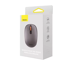 Беспроводная мышь Baseus F01b Tri-Mode Wireless Mouse Frosted Gray - фото 16996
