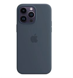 Чехол накладка iPhone 14 Pro Max 6.7" Silicone Case Magsafe + iC Storm blue - фото 17135