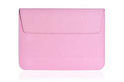 Чехол конверт MacBook 13-14" All modes Gurdini Sleeve с подставкой эко-кожа Розовый - фото 17989