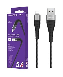 кабель BOROFONE BX32 черный USB to Lightning 1м - фото 18230