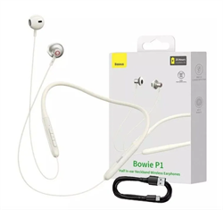 Беспроводные наушники Baseus Bowie P1 Half In-ear Neckband Wireless Earphones White - фото 18412