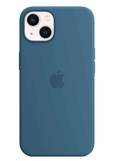 Чехол накладка iPhone 13 6.1" Silicone Case (Magsafe IC) Blue Jay - фото 18472