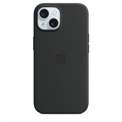 Чехол накладка iPhone 15 Silicone Case MagSafe Black - фото 18732