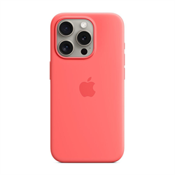 Чехол накладка iPhone 15 Pro Silicone Case MagSafe Guava - фото 20058