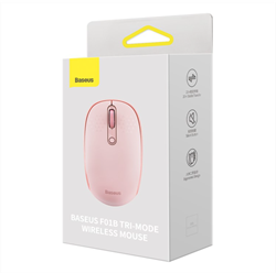 Беспроводная мышь Baseus F01b Tri-Mode Wireless Mouse Baby Pink - фото 20931