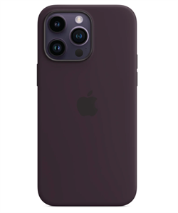Чехол накладка iPhone 14 Pro Max 6.7" Silicone Case Magsafe + iC Elderberry - фото 21352