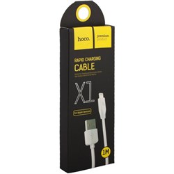 кабель hoco. x1 Rapid Charging Cable Lighting 1m White - фото 21460