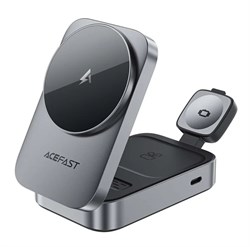 БЗУ AceFast E22 Desktop 3-in-1 Wireless Charging Holder Metal Gray OFirH-6Jh1brlYDTmKA8d1 - фото 27999