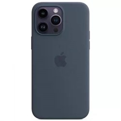 Чехол накладка iPhone 14 Pro Max 6.7" Silicone Case MagSafe Storm Blue - фото 9100