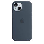 Чехол накладка iPhone 15 Silicone Case MagSafe Storm Blue