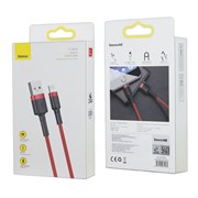 кабель Lightning 1м Baseus Cafule Cable CALKLF-B19 Черный/Красный