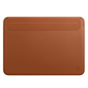 Чехол конверт MacBook 13-14" All modes Gurdini Sleeve с подставкой эко-кожа Коричневый
