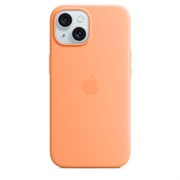 Чехол накладка iPhone 15 Silicone Case MagSafe Orange Sorbet