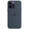 Чехол накладка iPhone 14 Pro 6.1" Silicone Case MagSafe Storm Blue - фото 17044